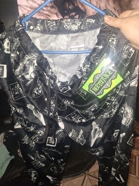 Beetlejuice Women's Black Graphic Pajama Set - M